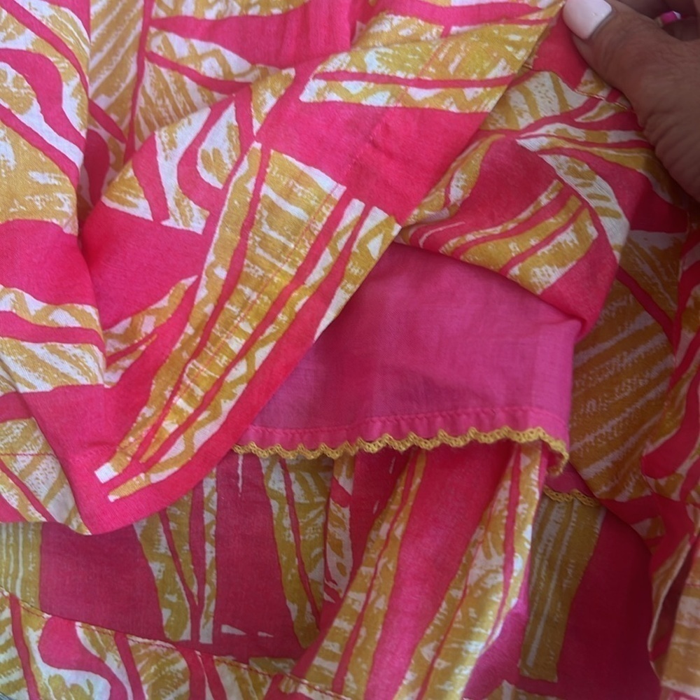 Anthropologie Vanessa Virginia mixed patterned pull on boho alone skirt medium - Picture 7 of 8